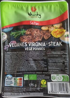 Végé poivrés - Veganes Virginia Steak au Seitan