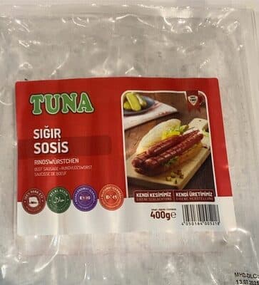 Tuna sığır Sosis 400gr