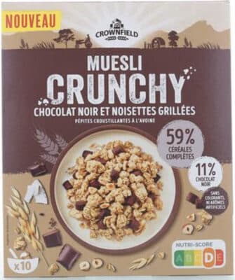 Muesli Crunchy chocolat noir et noisettes grillées
