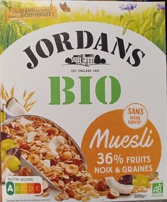 Muesli bio 36% fruits, noix & graines