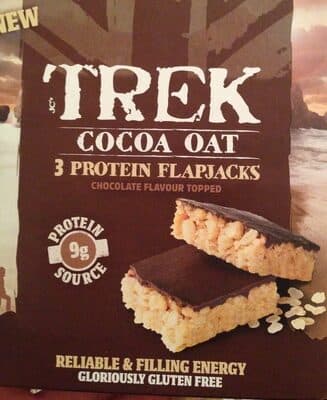 Cocoa Oat Protein Flapjacks Chocolate Flavour Topped 3 x