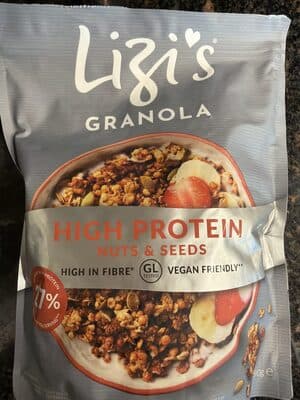 Lizis high protein granola nuts and seeds