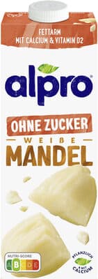 Alpro Mandeldrink Weiß Ungesüßt, Ungeröstet 1 LT