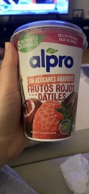 Alpro Fermentiertes Sojaprodukt, rote Früchte mit Datteln, ohne Zuckerzusatz 400g