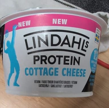 NEW LINDAHLS PROTEIN COTTAGE CHEESE VETARM/FAIBLE