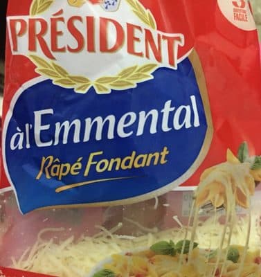 fromage râpé fondant à l'Emmental