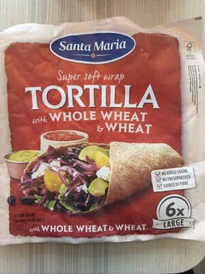 Tortilla with whole wheal