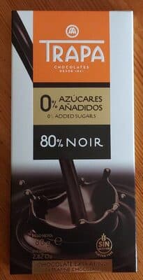 Chocolate Extrafino 80% NOIR 0% azúcares añadidos