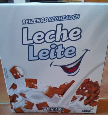 Cereales rellenos de leche