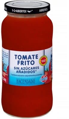 Tomate frito sin azúcares añadidos