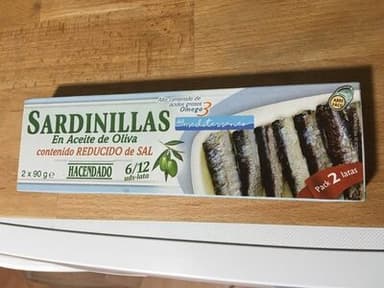 Sardinillas en aceite de oliva, reducido en sal