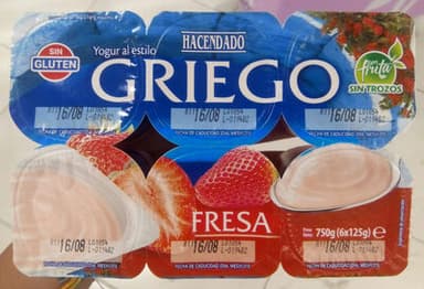 Yogur griego fresa