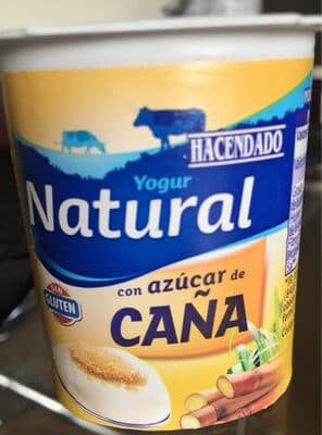 Yogur natural con azucar de caña