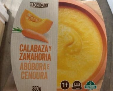 Crema de calabaza y zanahoria