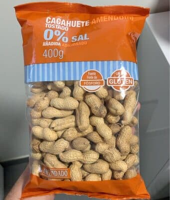 Cacahuete tostado 0% sal añadida