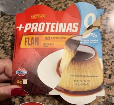 Flan de huevo proteínas 0%