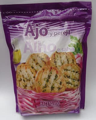 Pan tostado ajo y perejil