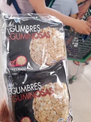 Tortitas de arroz y legumbres