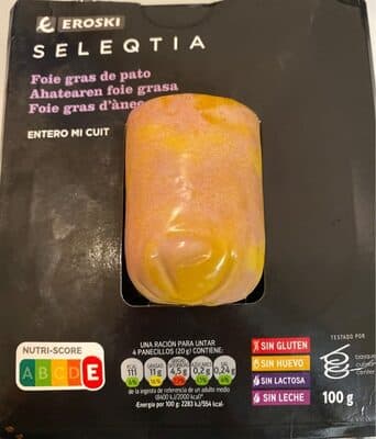 Foie gras de pato entero mi cuit