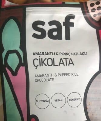 Amarantlı pirinç patlaklı çikolata