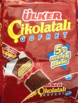Ulker Milk Chocolate Plus Hazelnut Cream Filled Wafers 175G