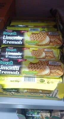 Burçak Limonlu Kremalı Yulaflı Bisküvi