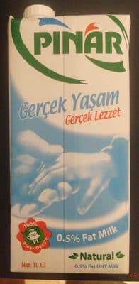 Pınar Yarım Yağlı Süt 1L