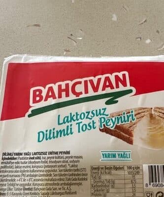 Laktozsuz Dilimli Tost Peyniri