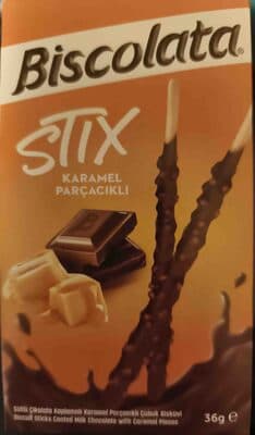 Stix milk chocolate stick with caramel