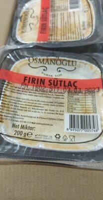 Osmanoğlu fırın sütlaç