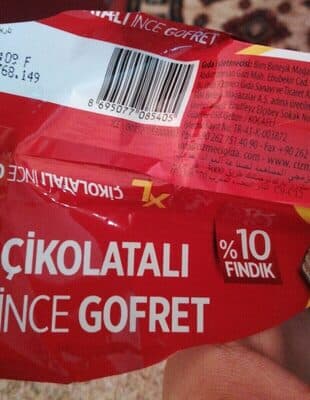 Xl çikolatalı ince gofret