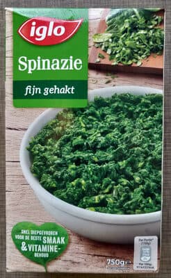 Spinazie, fijn gehakt, deelblokjes